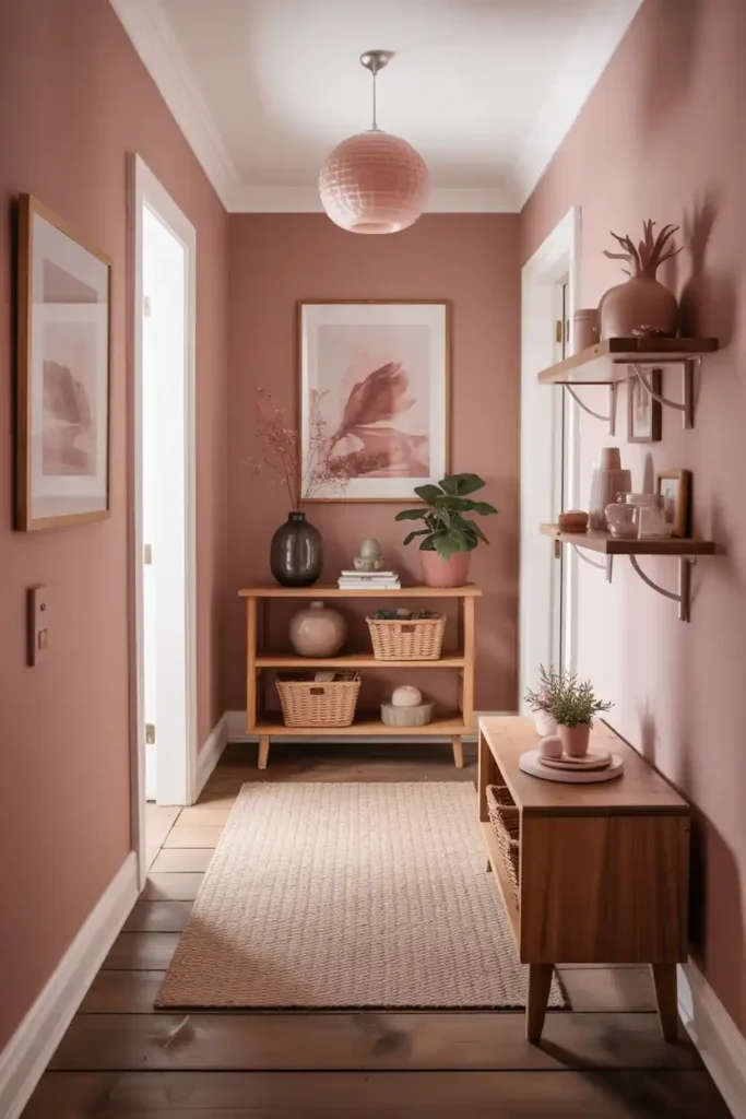 dusty rose-entryway paint