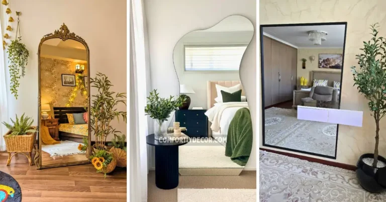 full length mirror in bedroom