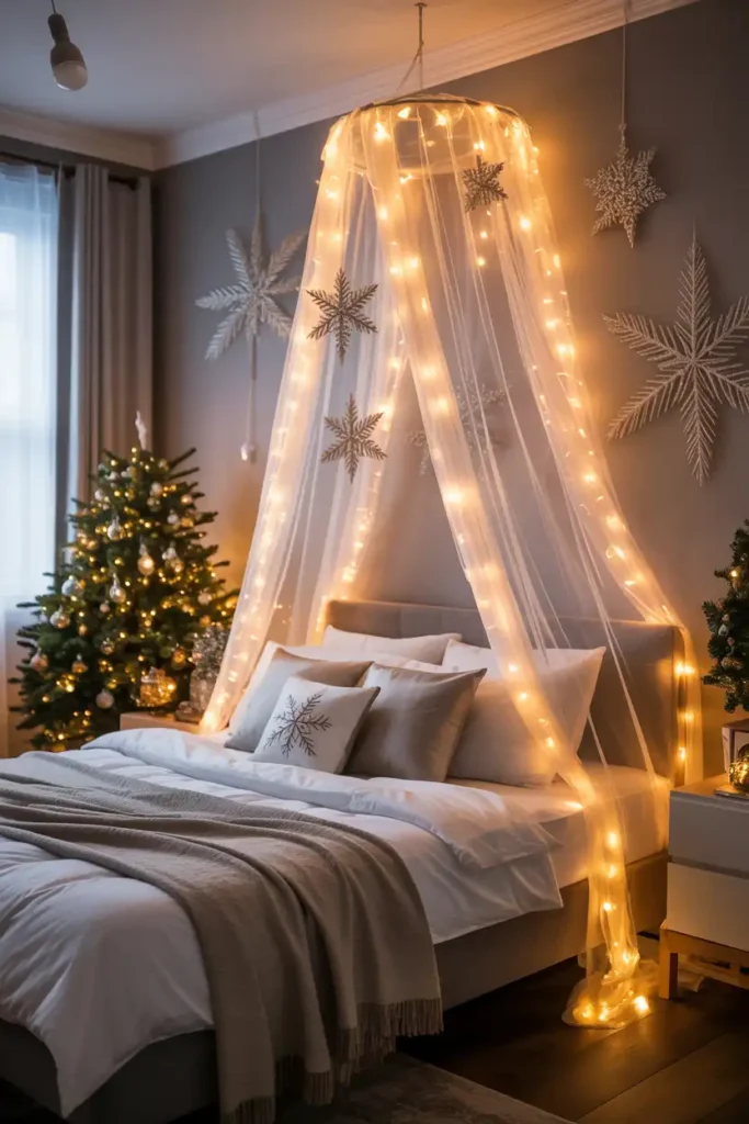 Bedroom Fairy Light Canopy