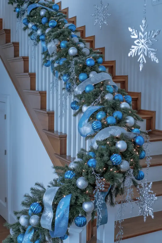 Blue and Silver Ice Cascade