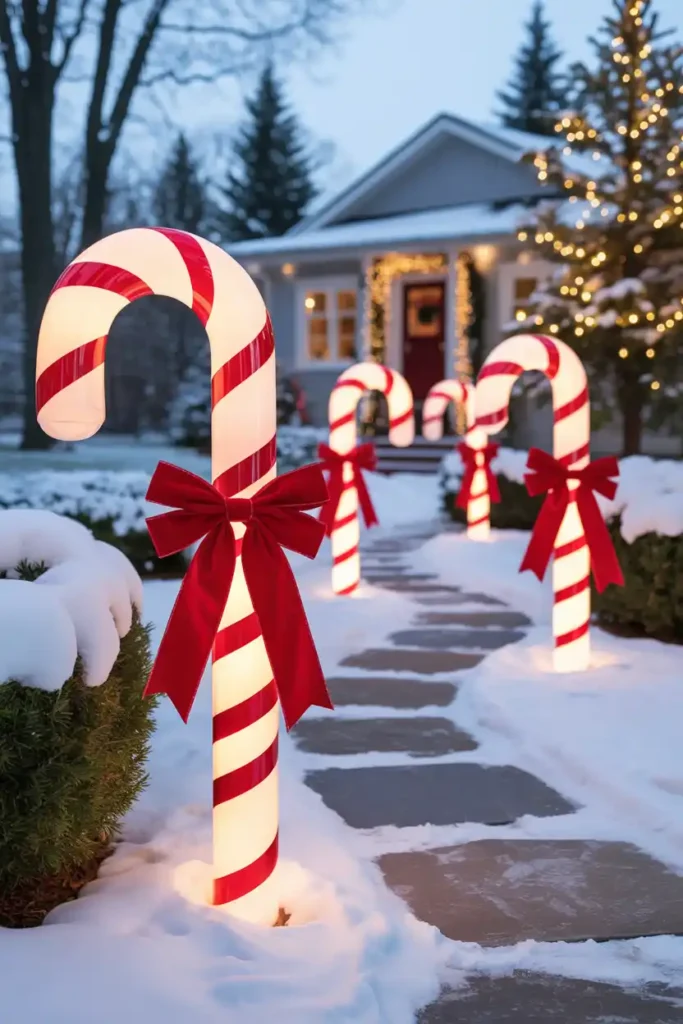 Candy Cane Path Markers
