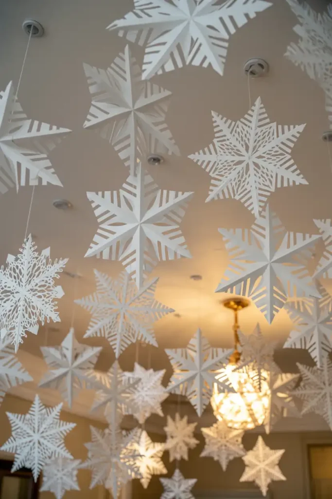 Ceiling Snowflake Display
