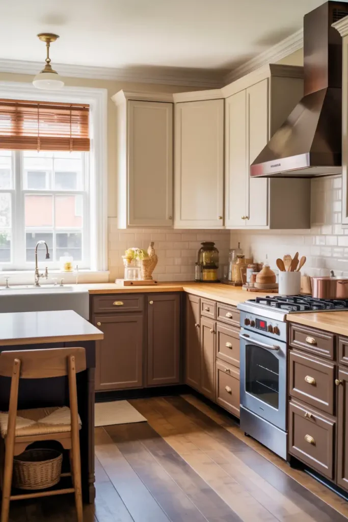 Chocolate Brown & Cream