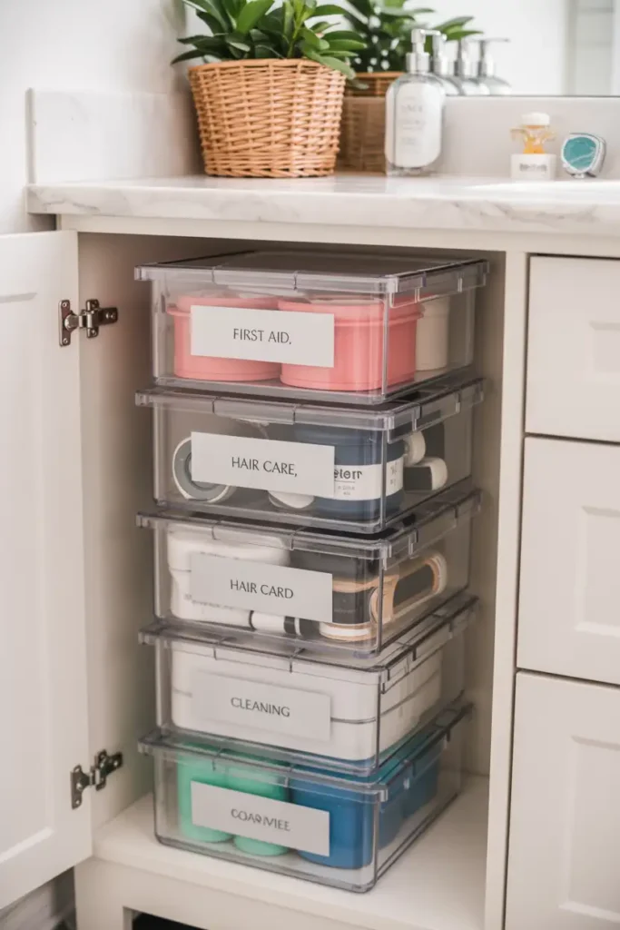 Clear Stackable Bins