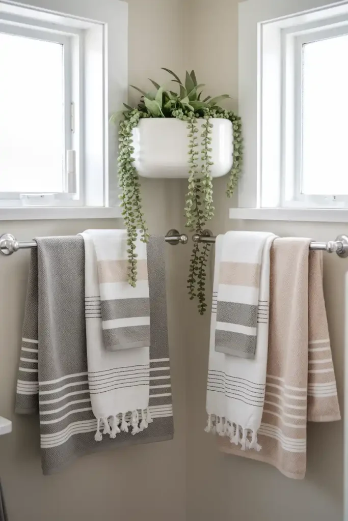 Corner Towel Bars for Tight Bathrooms