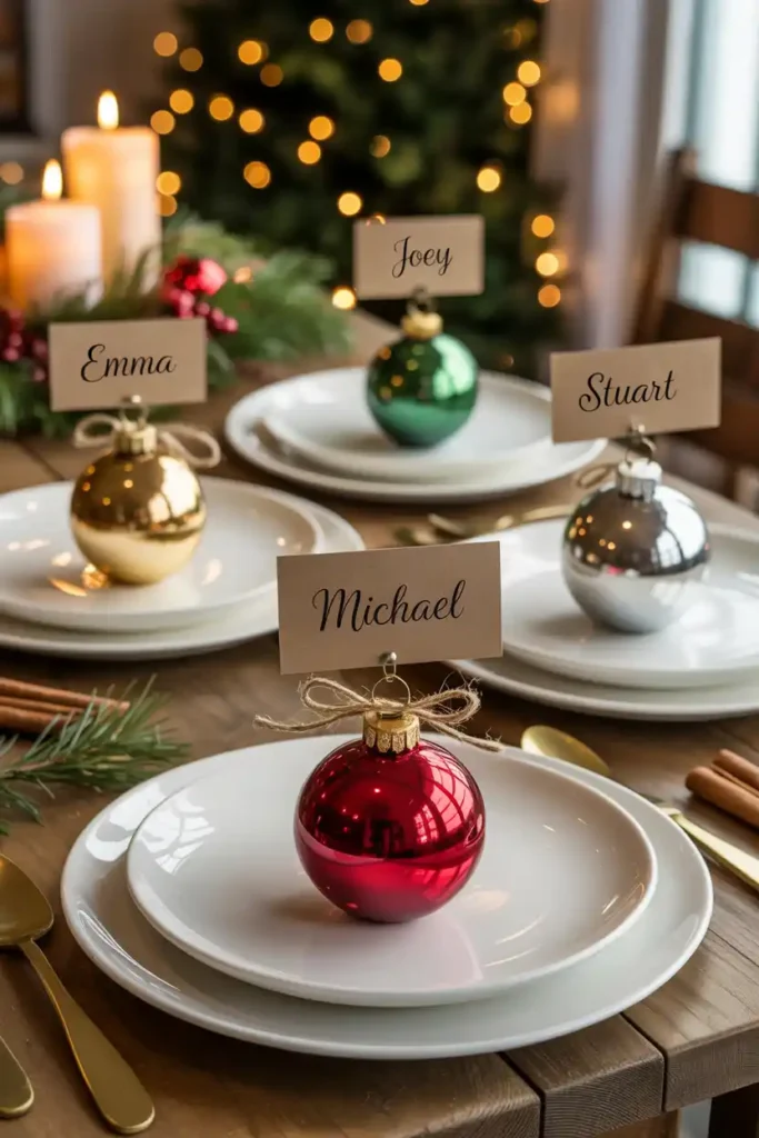 DIY Ornament Place Cards