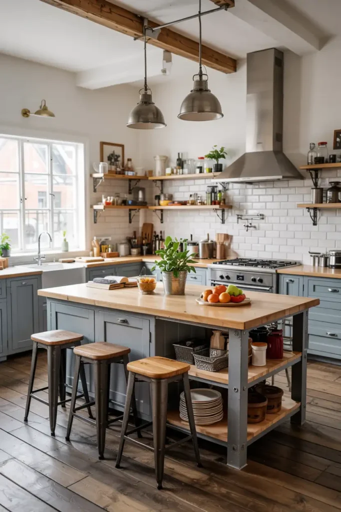 Double-Level Island for Dining & Prep