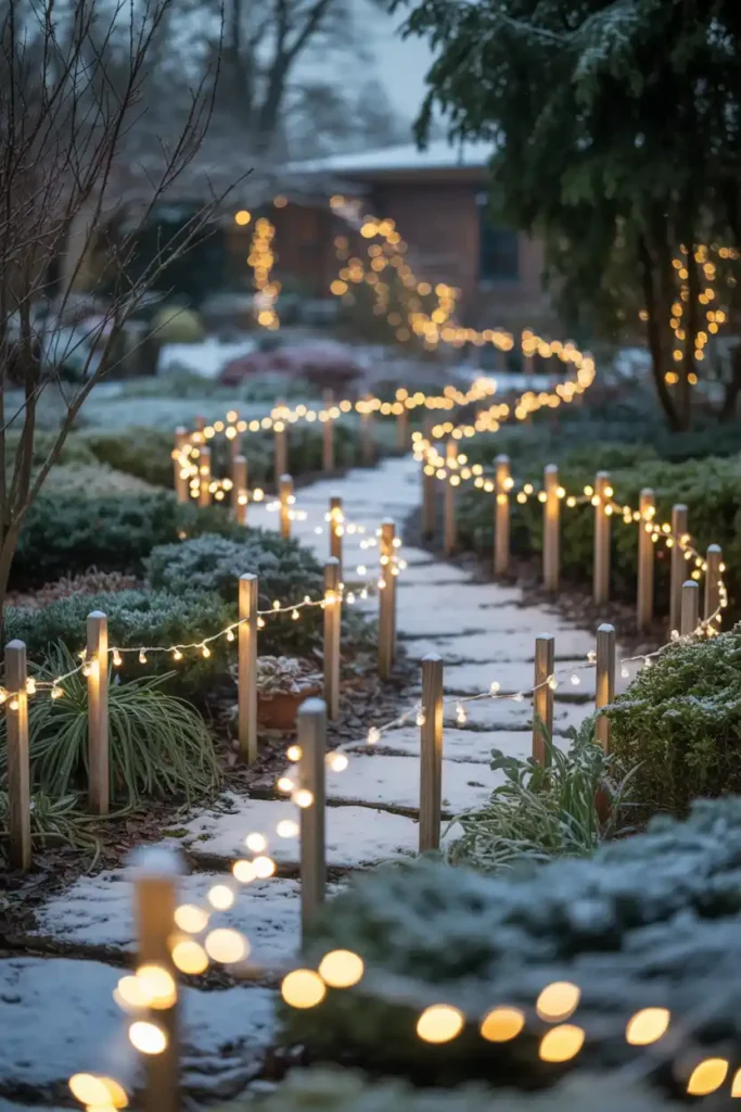 Fairy Light Garden Path