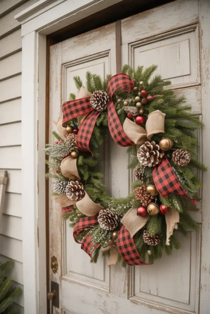 Farmhouse Plaid Wreath