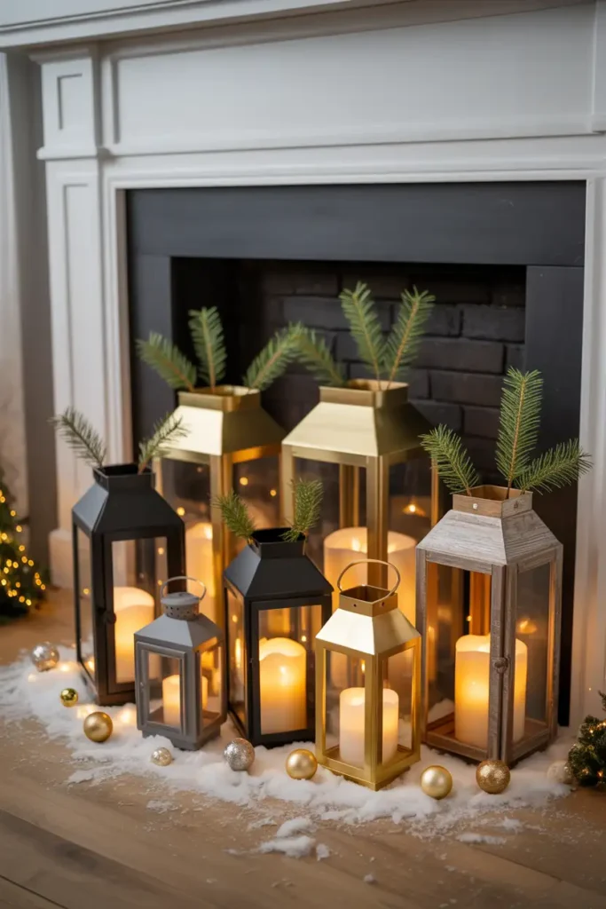 Fireplace Lantern Cluster
