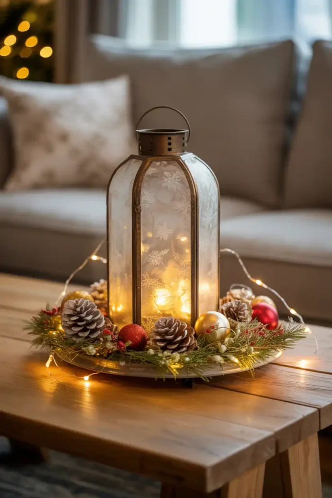 Frosted Lantern Display