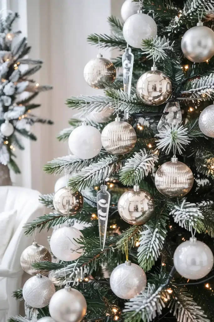 Frosted Silver and White Mix