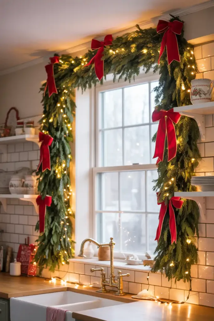 Garland Above the Sink
