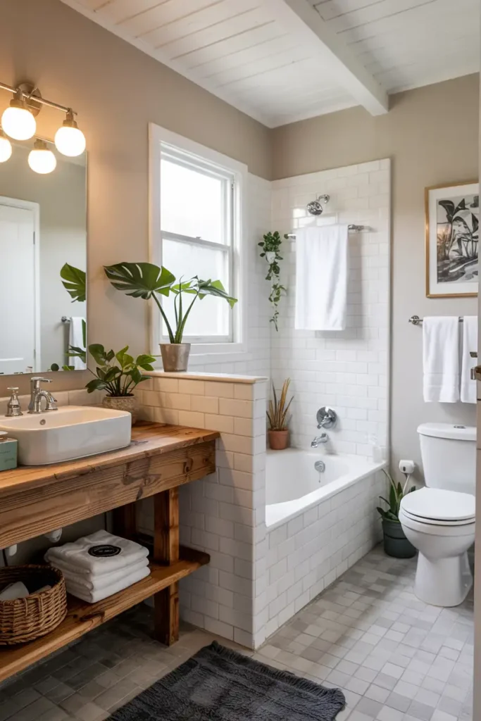 Half-Wall Dividers for Tub Privacy