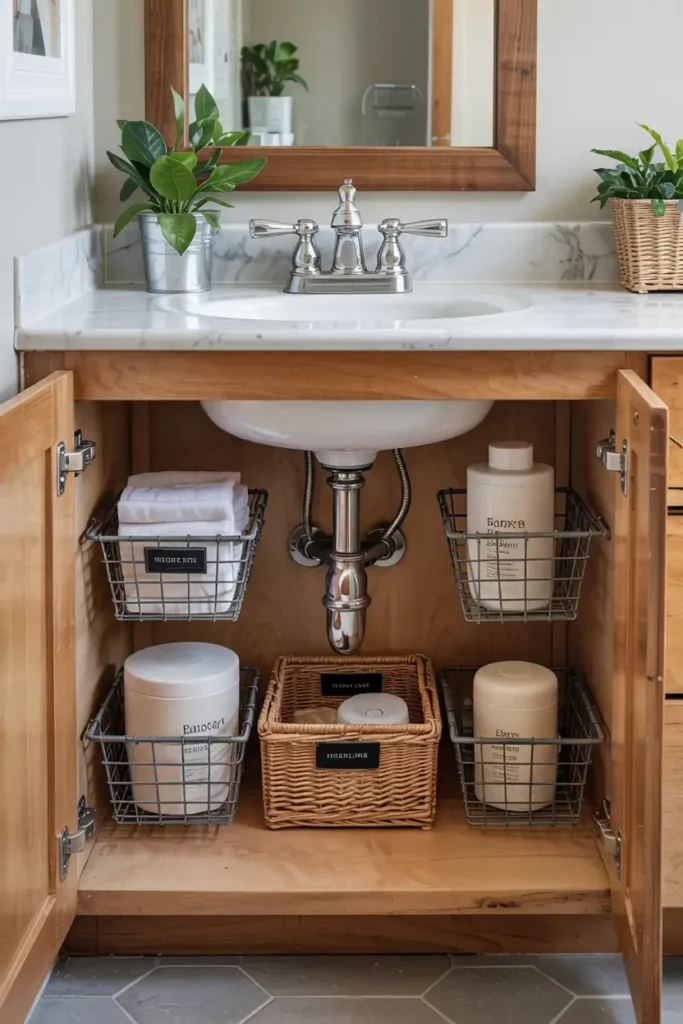 Hanging Baskets on Cabinet Doors