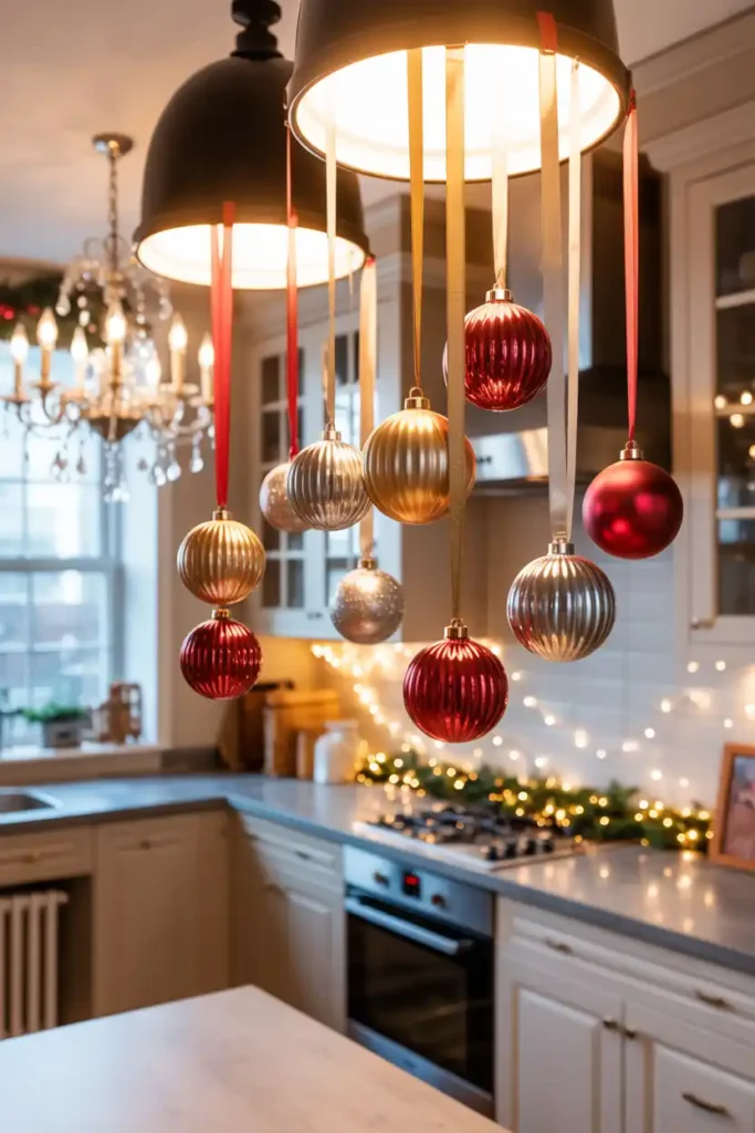 Hanging Ornaments from Lights