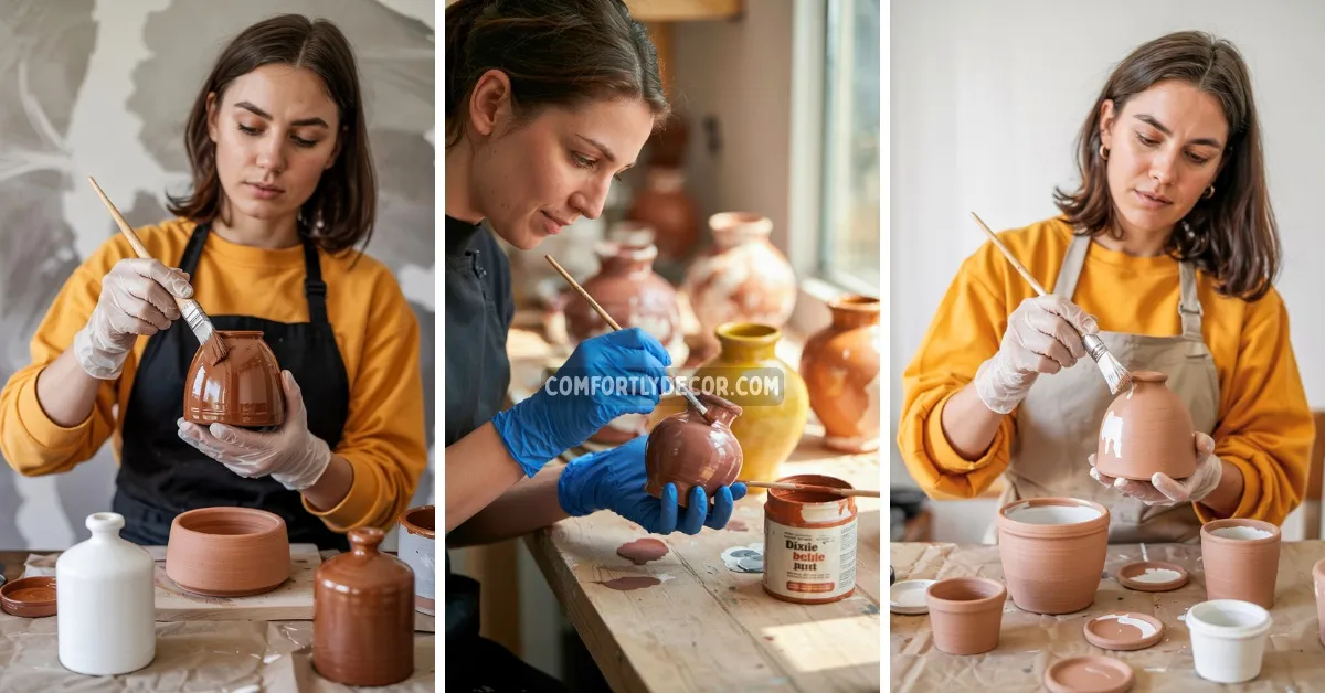 How To Paint Glazed Ceramic Pots