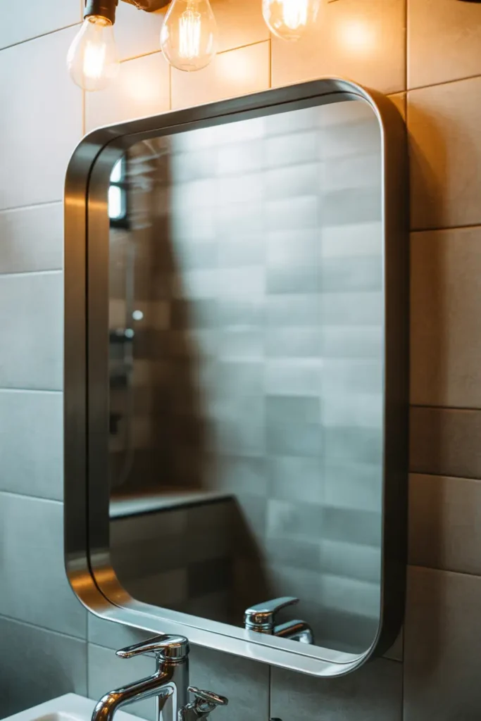 Industrial-Style Black Frame Mirrors