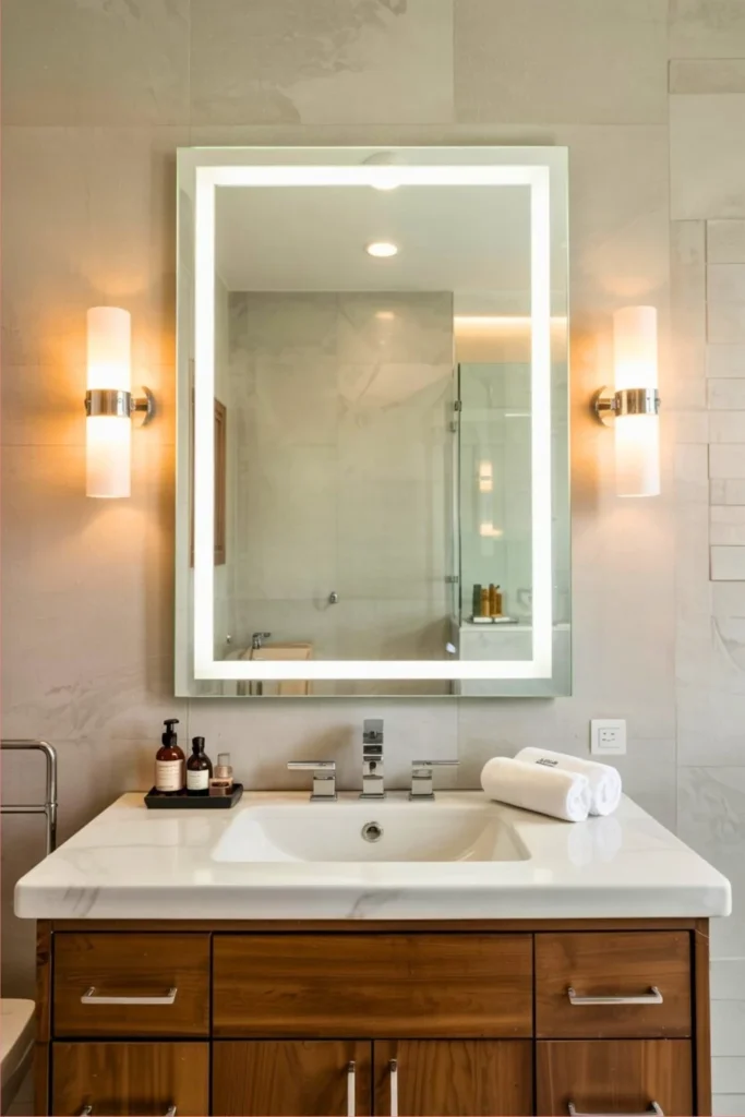 Layered Lighting (Overhead + Side + Accent)