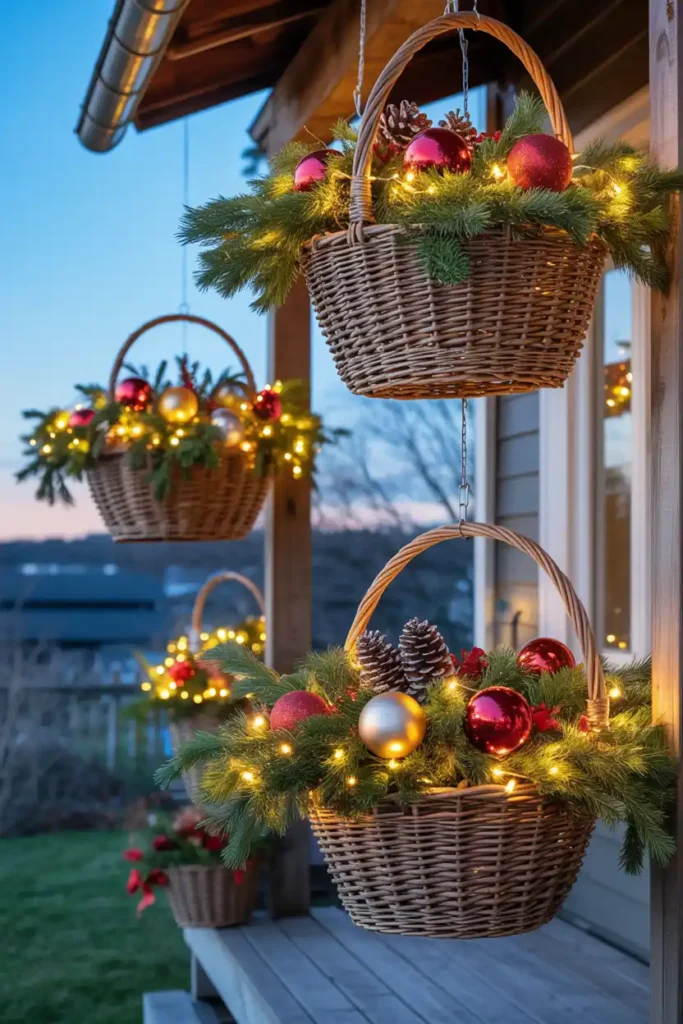 Lighted Hanging Baskets