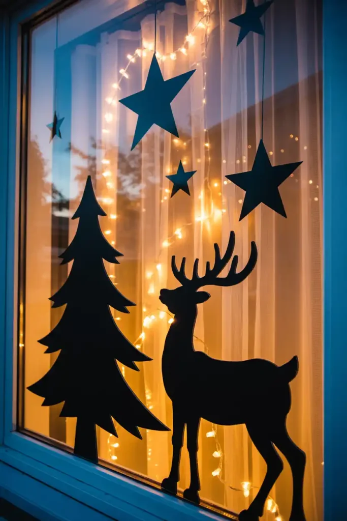 Lighted Window Silhouettes