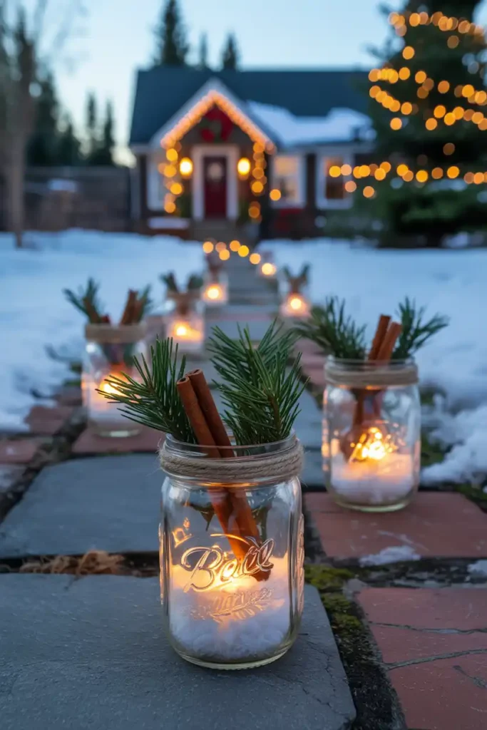 Mason Jar Lantern Pathway