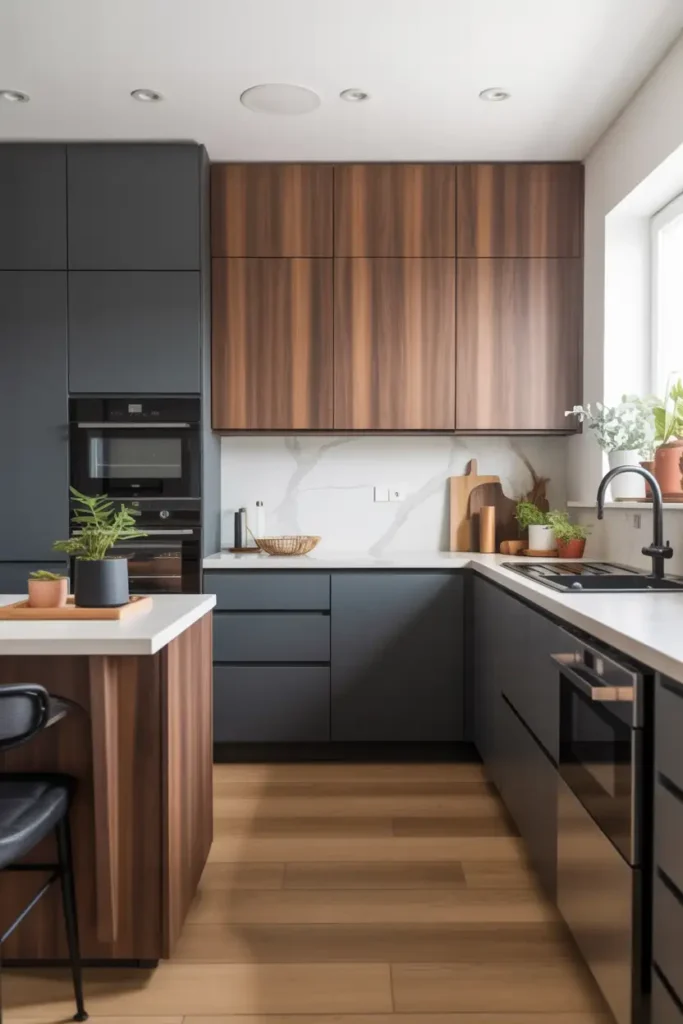 Matte Black & Walnut Grain