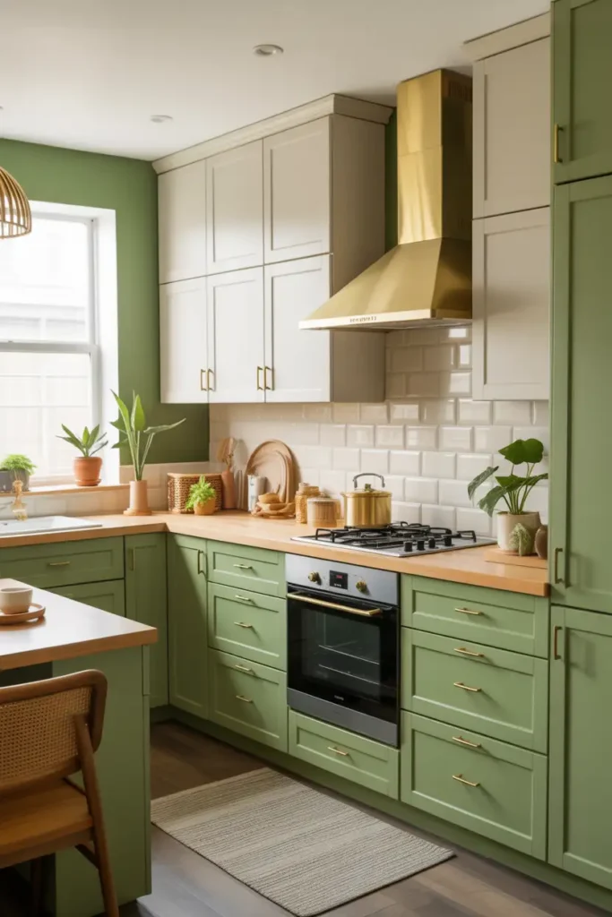 Matte Green & Off-White