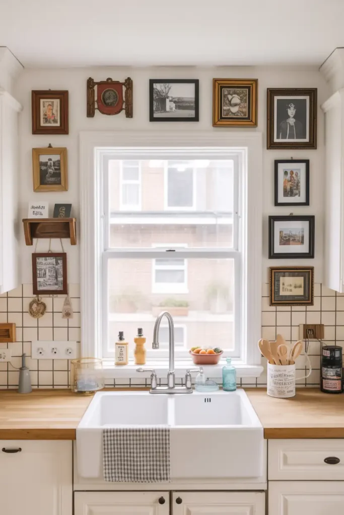 Mini Gallery Wall Around the Window