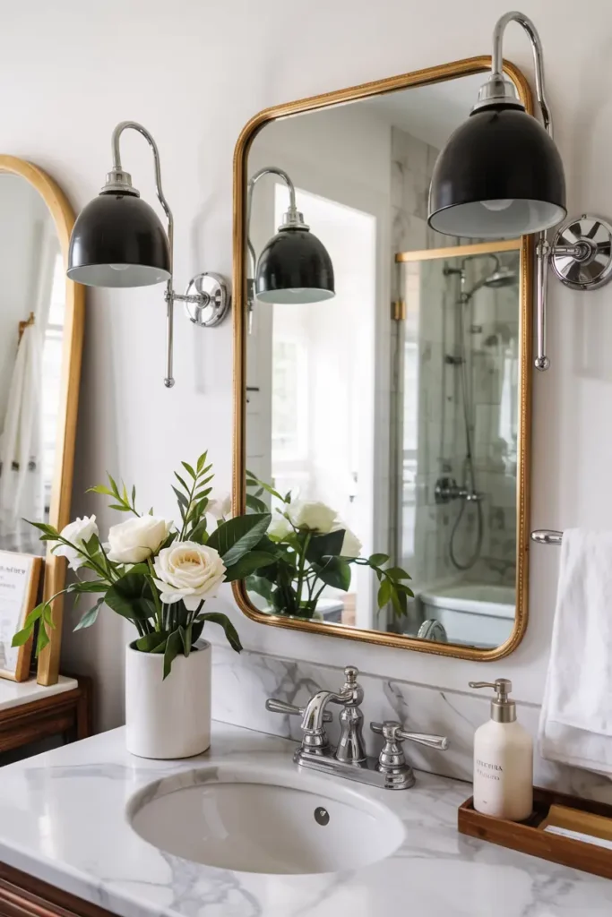 Mixed Metal Frames with Bold Lighting