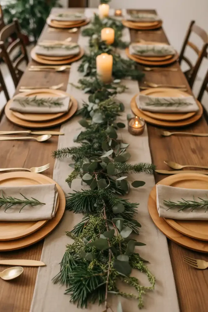 Nature Inspired Wood and Greenery