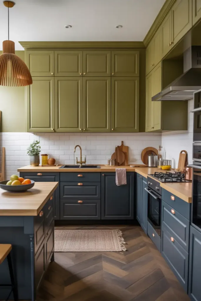 Olive Green & Charcoal