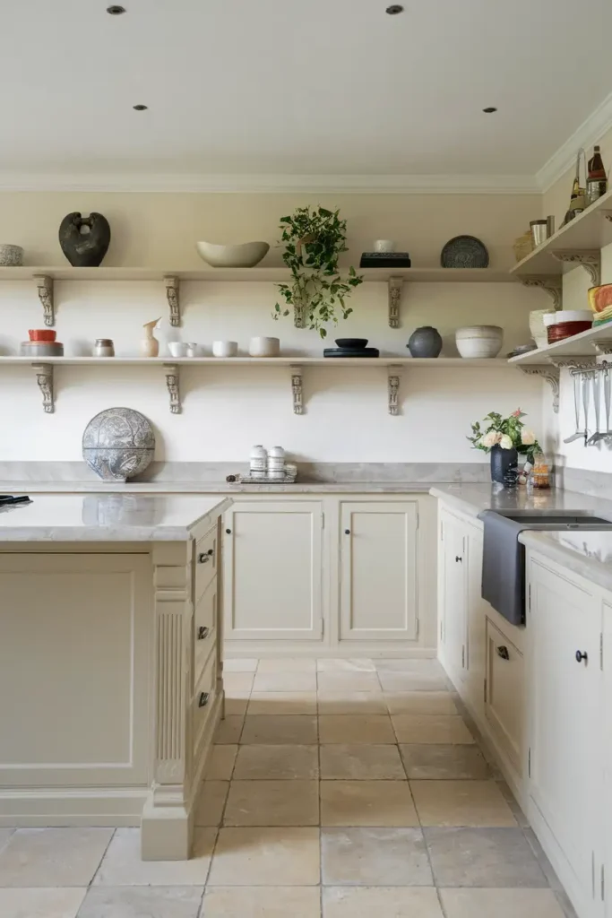 Open Shelving with Central Island