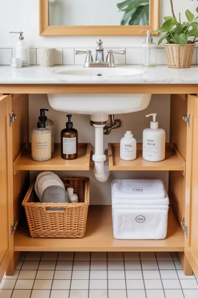 Over-the-Pipe Shelf Organizers