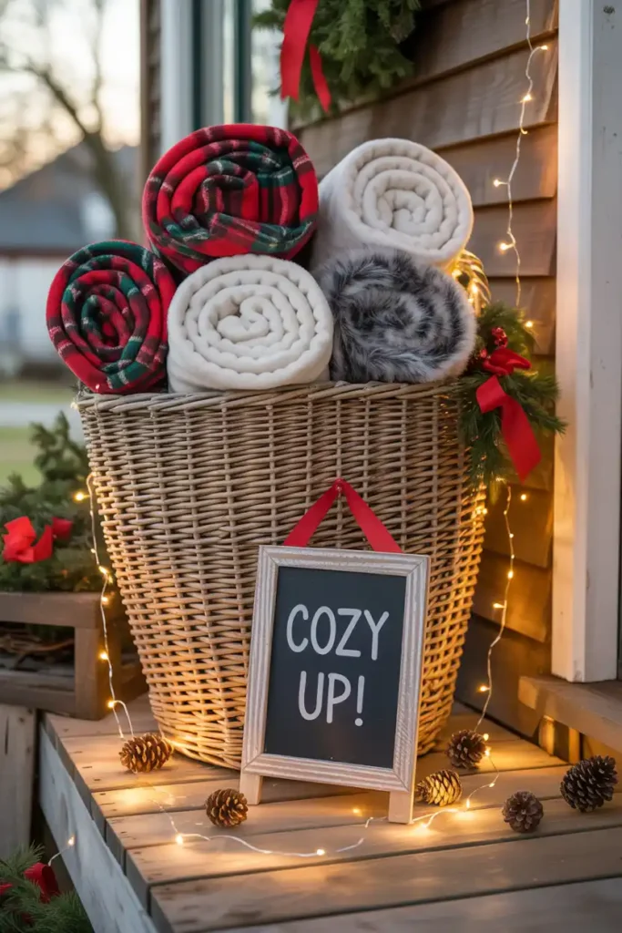 Porch Blanket Basket