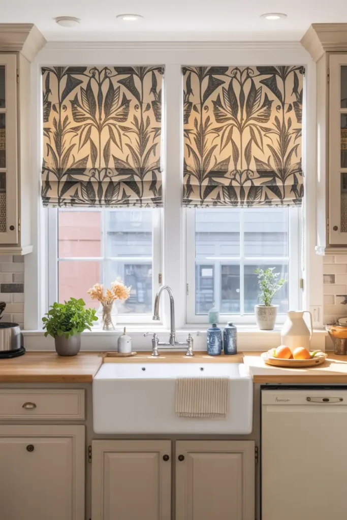 Roman Shades in Bold Prints