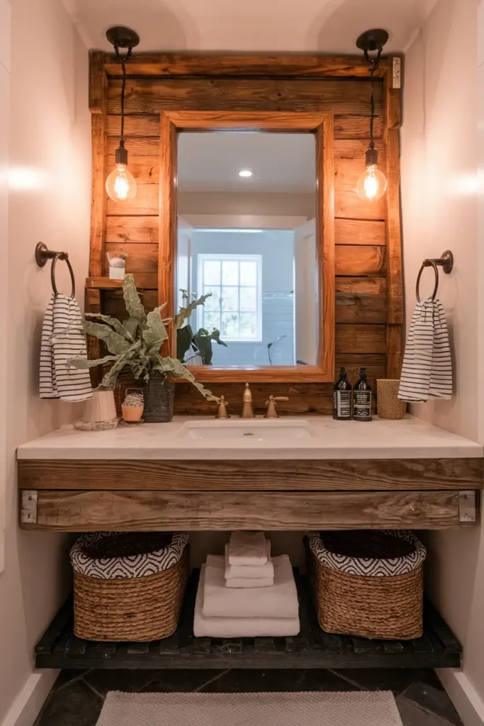 Rustic Wooden Framed Mirrors