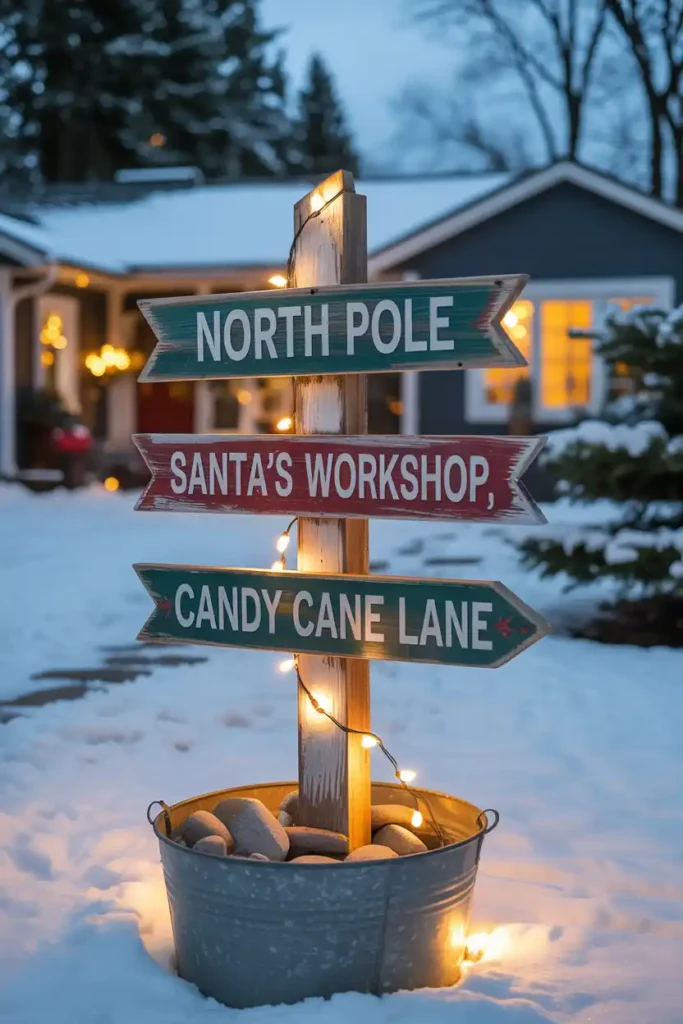 Rustic Wooden Signpost