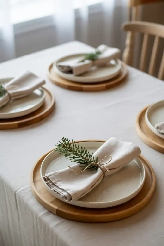 Scandinavian Simplicity with Pine Sprigs