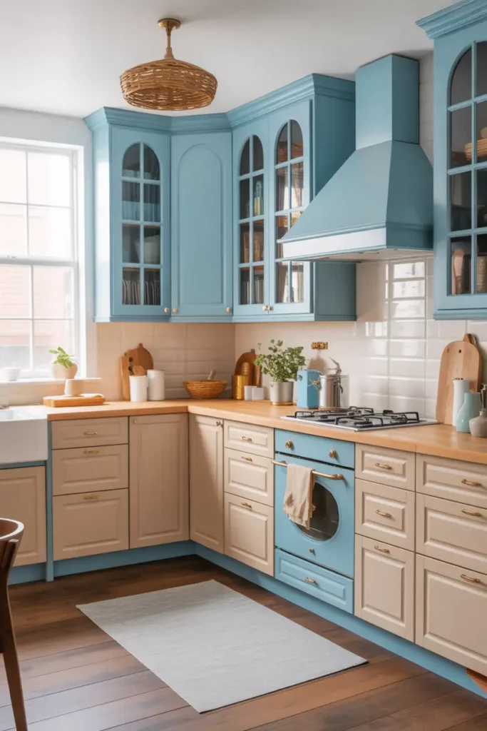 Sky Blue & Warm Beige