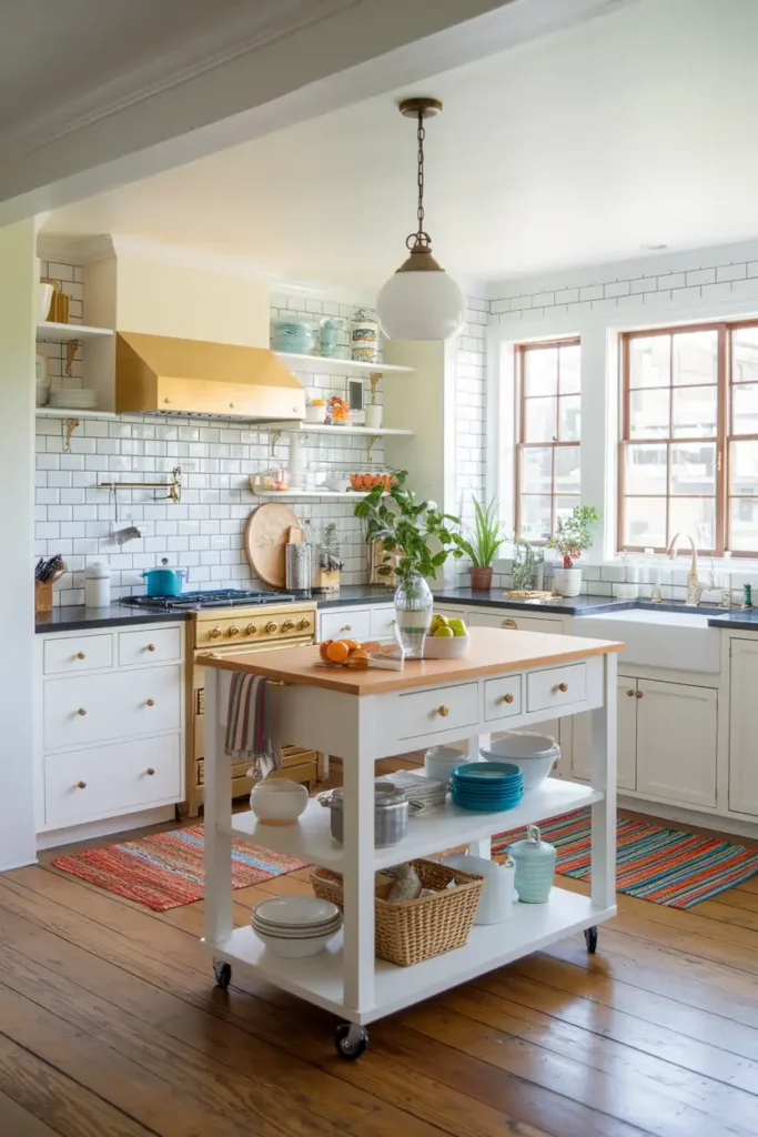 Small Space with Rolling Island