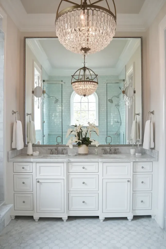 Statement Chandelier with Mirror Combo