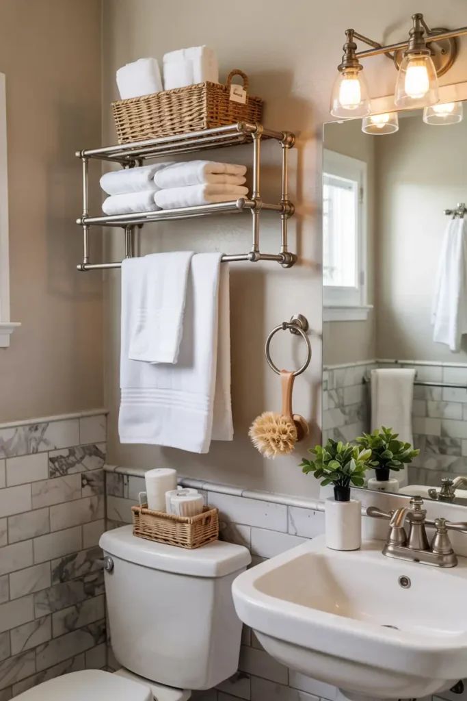 Towel Bars with Shelves