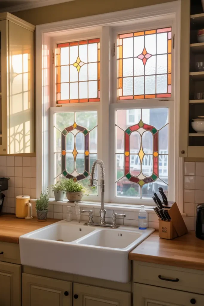 Vintage Stained Glass Inserts