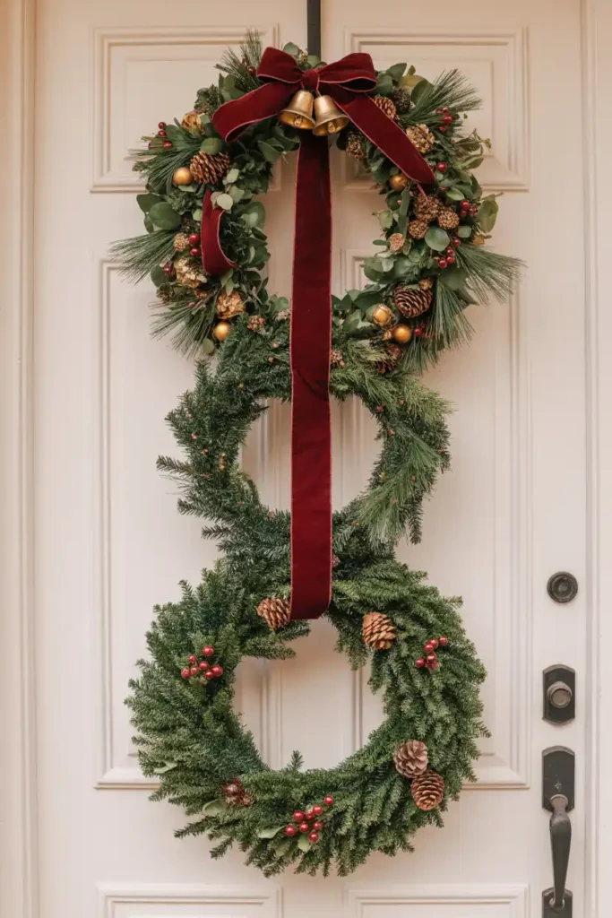 Wreath Trio on the Front Door