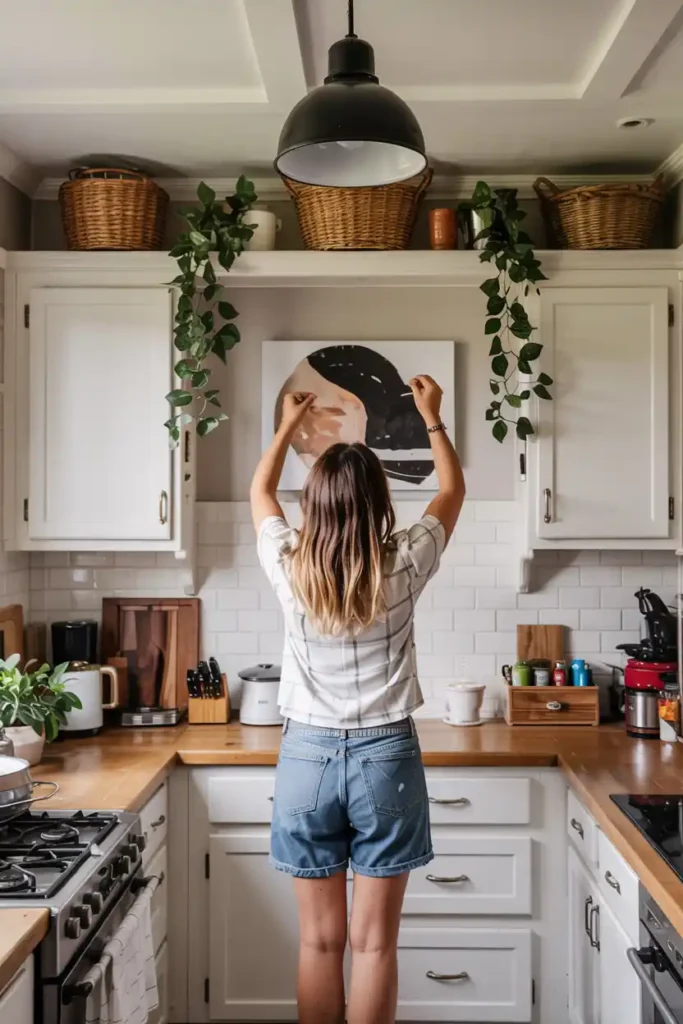 above kitchen cabinet
