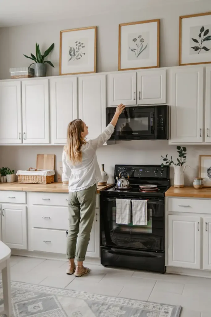 above kitchen cabinet decor