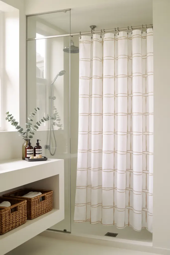bathroom Shower Curtains and Storage