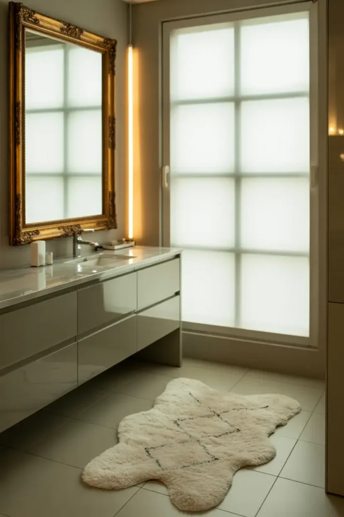 bathroom decor mirror and light