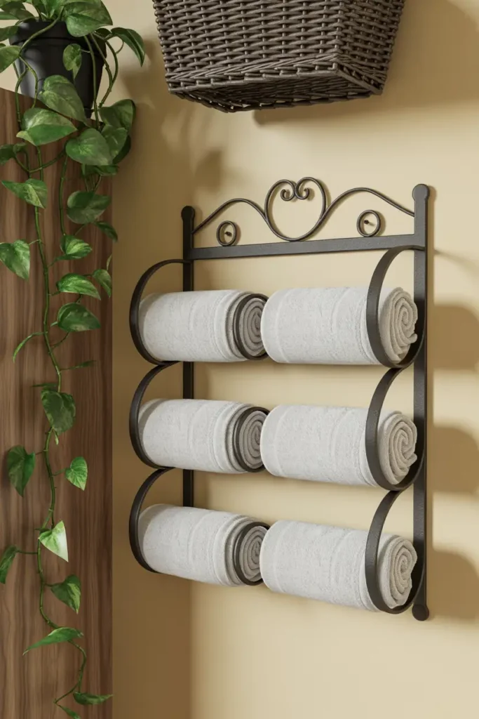 bathroom towel folding